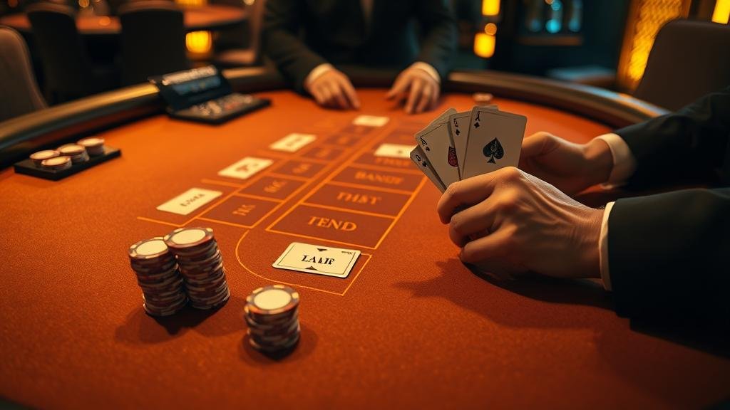 นักพนันกำลังวิเคราะห์เกมบาคาร่า