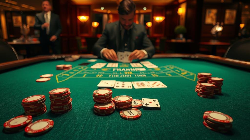 ภาพแสดงการชนะในเกมบาคาร่า