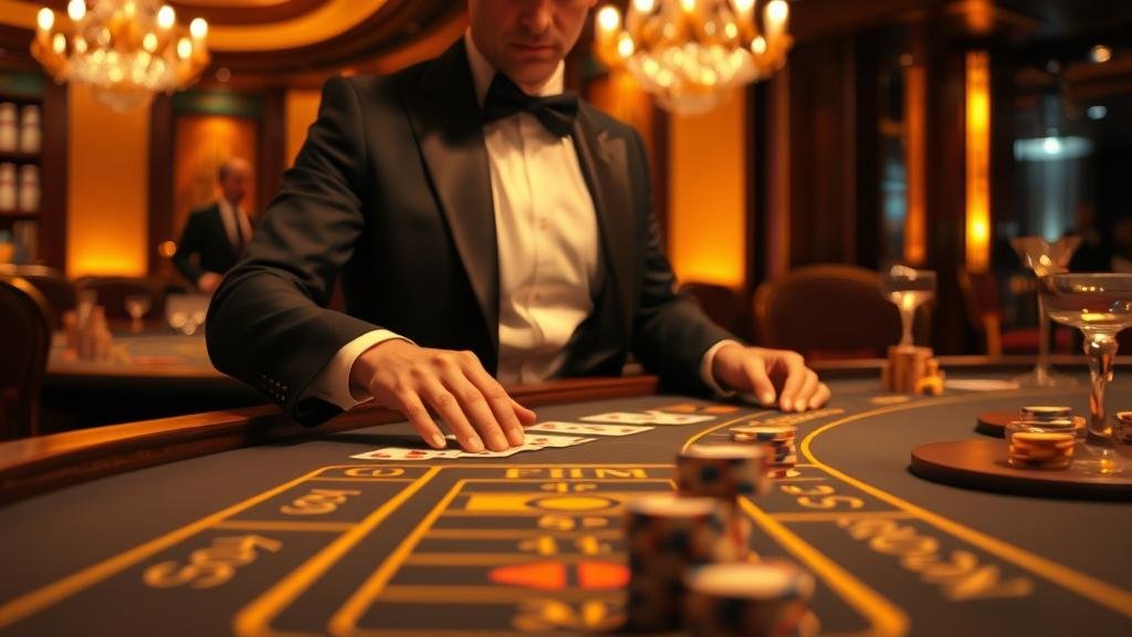 หน้าจอเกมบาคาร่า LuckyStreak พร้อมดีลเลอร์