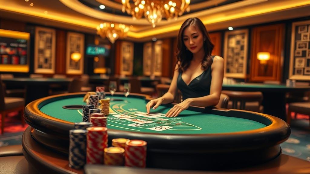 หน้าจอแสดงอัตราจ่ายและสถิติบาคาร่าสด