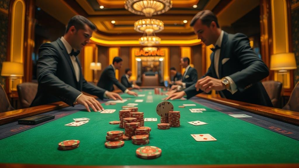 ภาพประกอบเทคนิคการเดินเงินแบบบันไดเงินในบาคาร่า