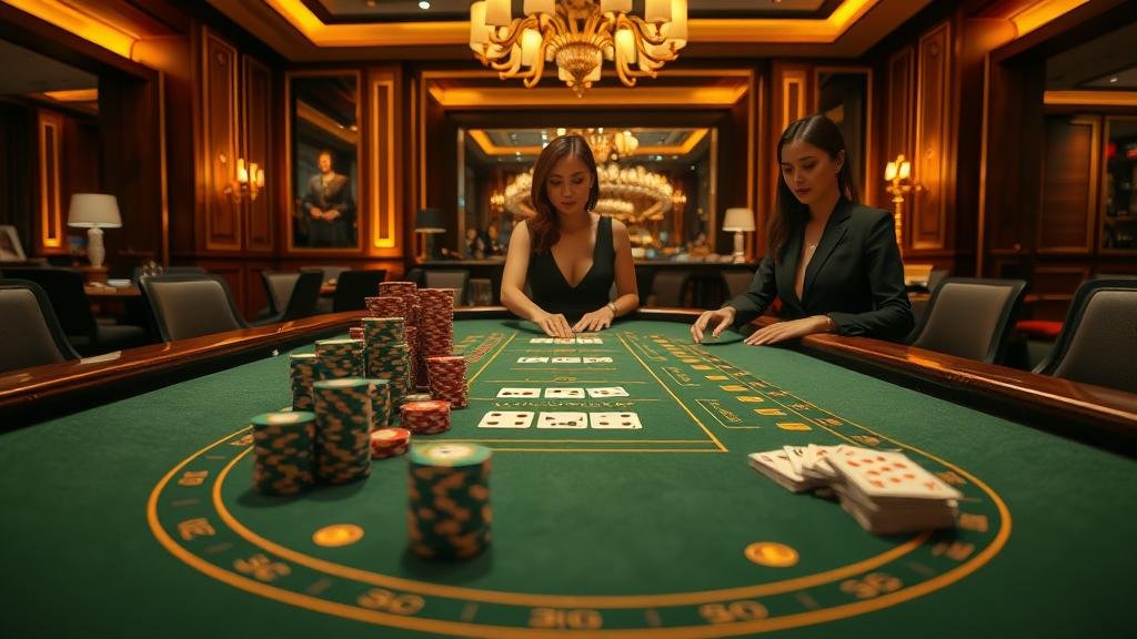 อินโฟกราฟิกแสดงรูปแบบไพ่บาคาร่าและกลยุทธ์