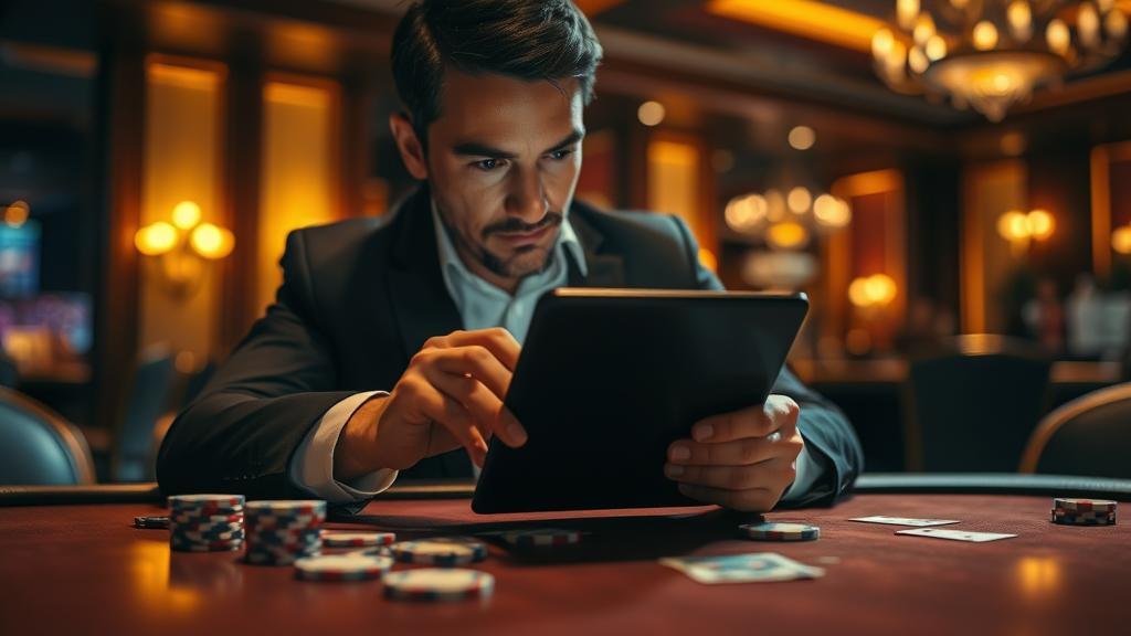 การอ่านเค้าไพ่บาคาร่าบนแท็บเล็ตมินิ