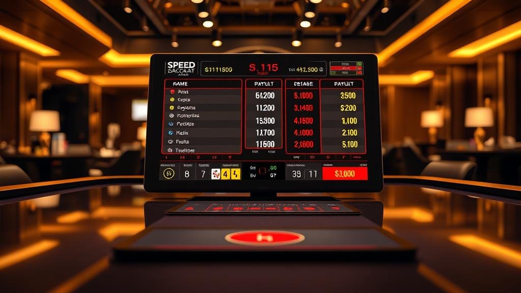 อินเทอร์เฟซเกมบาคาร่า สปีด AG พร้อมดีลเลอร์