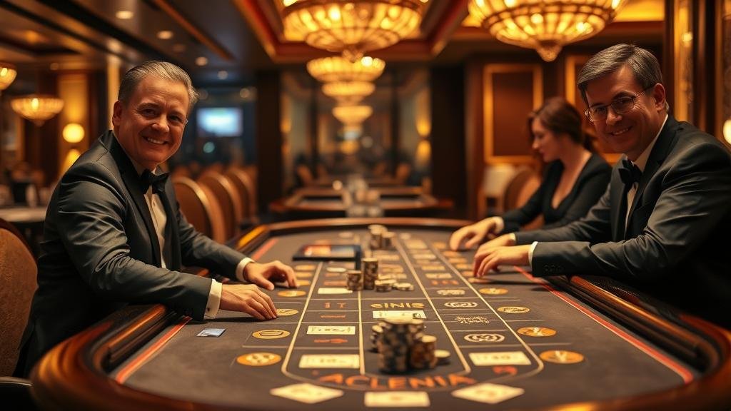 หน้าจอเกมบาคาร่า LuckyStreak พร้อมสถิติ