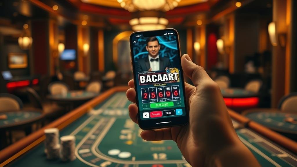 อินเทอร์เฟซเกมบาคาร่าสดบนมือถือ