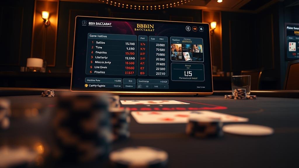 การเล่นบาคาร่าบนแท็บเล็ตพร้อมดูสถิติ