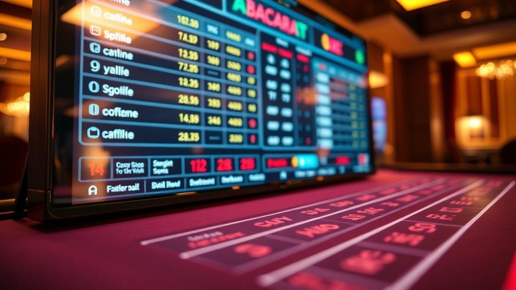 การแสดงผลสถิติและเค้าไพ่บาคาร่า