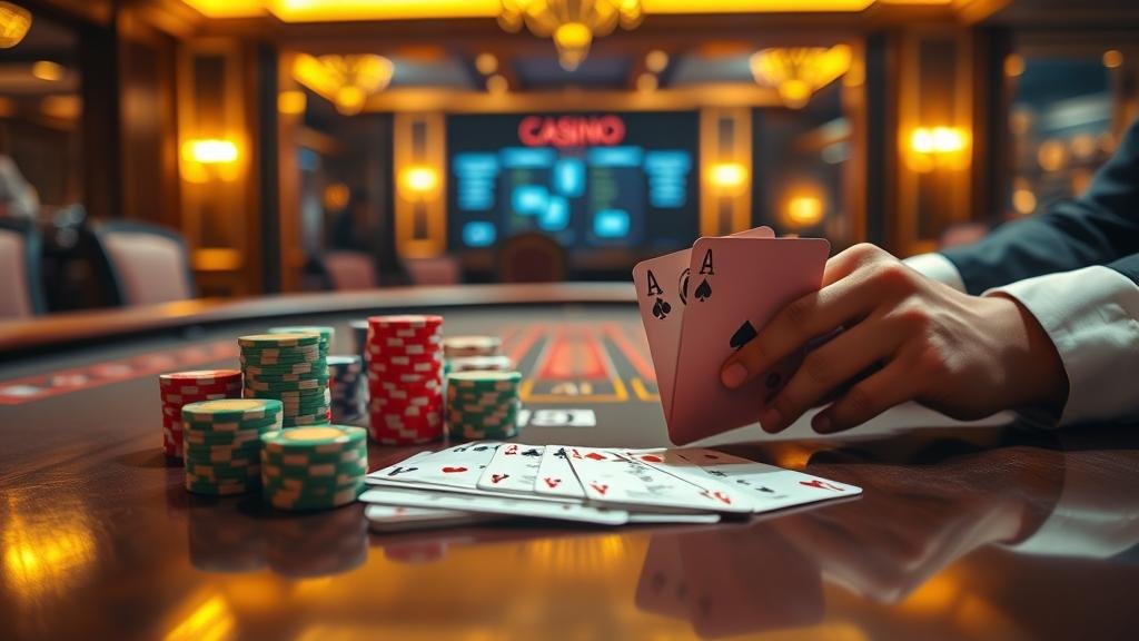 หน้าจอแสดงสถิติและตารางการออกไพ่บาคาร่า