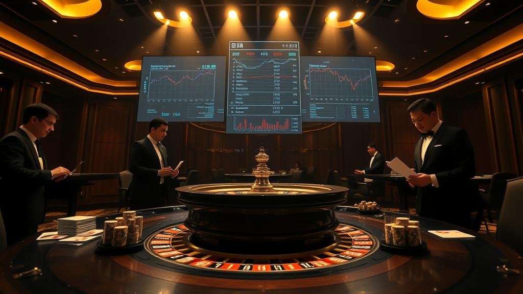 เส้นขอบฟ้าเซี่ยงไฮ้พร้อมข้อมูลตลาดหุ้น