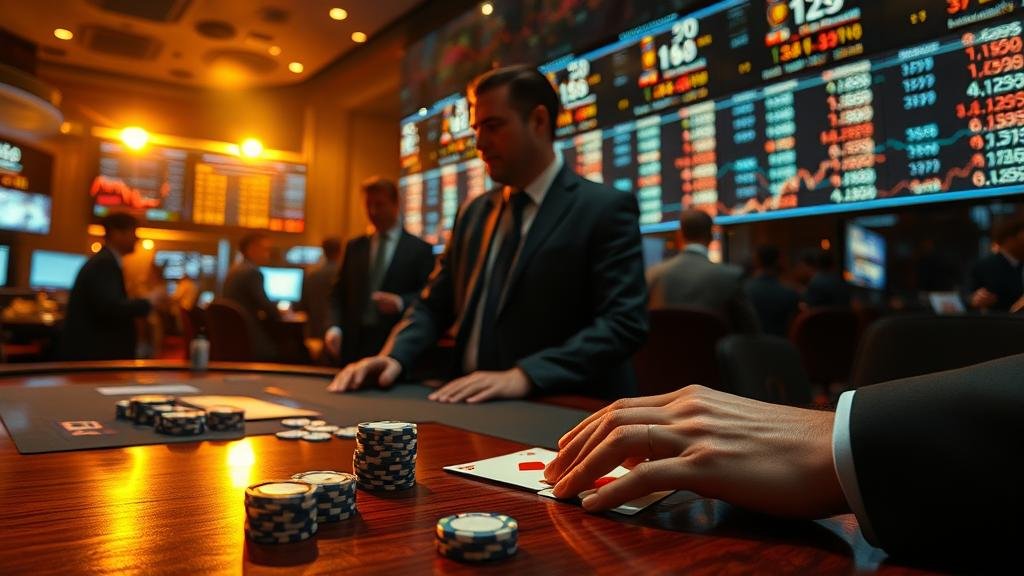 ภาพเมืองเซี่ยงไฮ้พร้อมกราฟหุ้นและเลขหวย SSE50