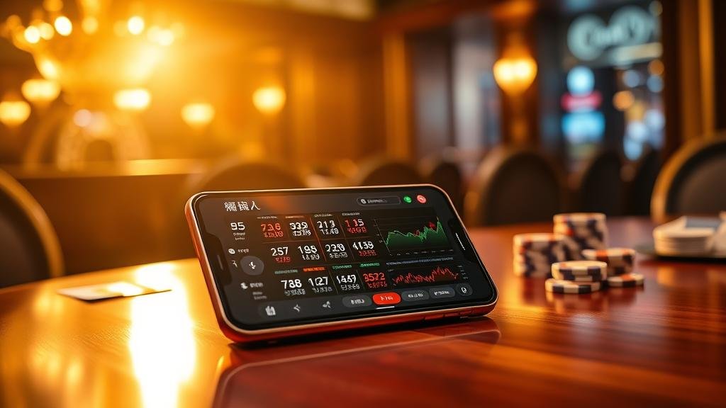 กราฟหุ้นจีนและตัวเลขหวยบนมือถือ