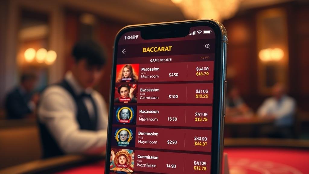 อินเทอร์เฟซเกมบาคาร่า N2Live บนมือถือ