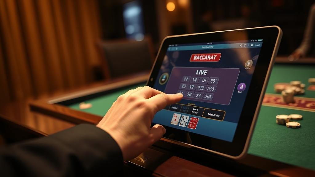 ตารางสถิติบาคาร่าสดบนแท็บเล็ต