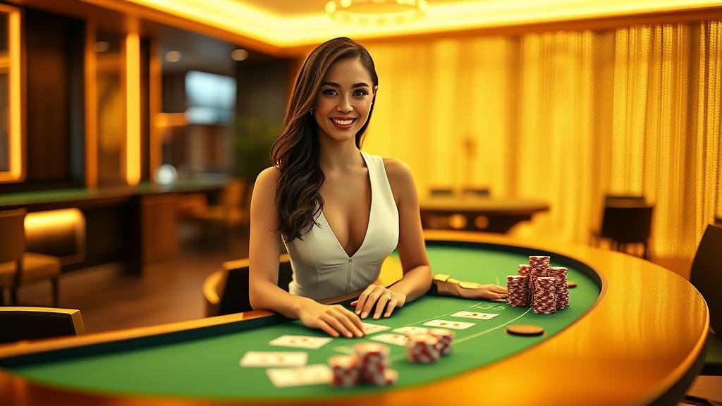 หน้าจอเกมบาคาร่าสดของ LuckyStreak และ Vivo