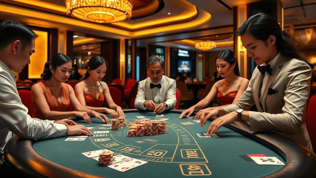 ภาพประกอบกลยุทธ์เดินเงินแบบบันไดเงินในบาคาร่า