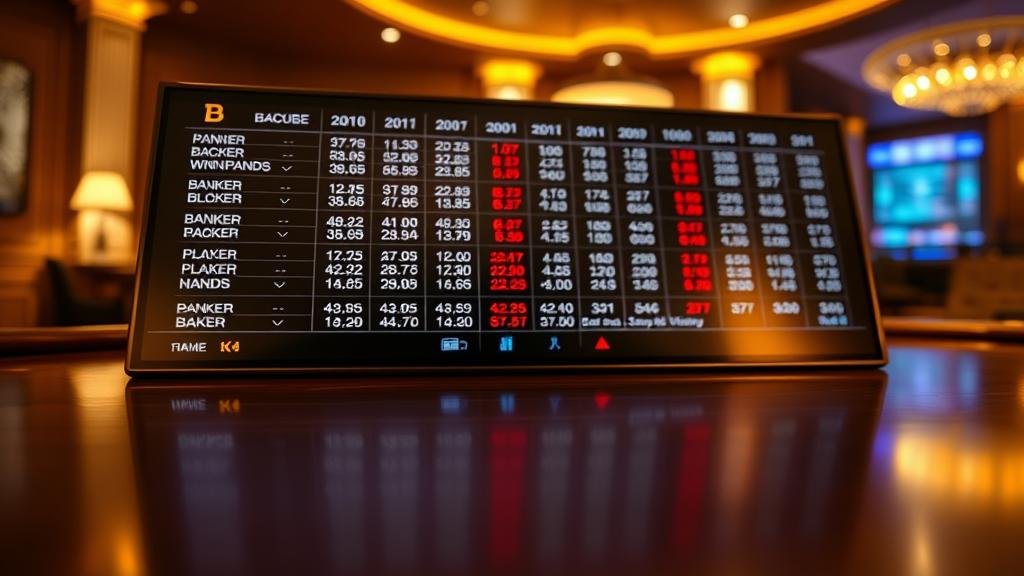 อินเทอร์เฟซบาคาร่า Ezugi พร้อมสถิติไพ่