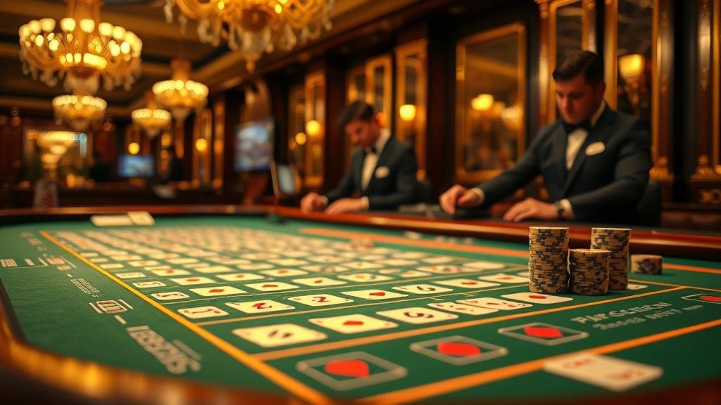 ภาพแสดงเค้าไพ่สลับยาวในบาคาร่า