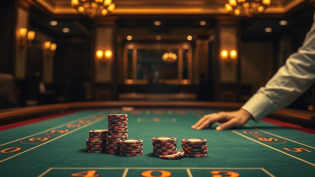 หน้าจอเกมบาคาร่าพร้อมตารางสถิติ