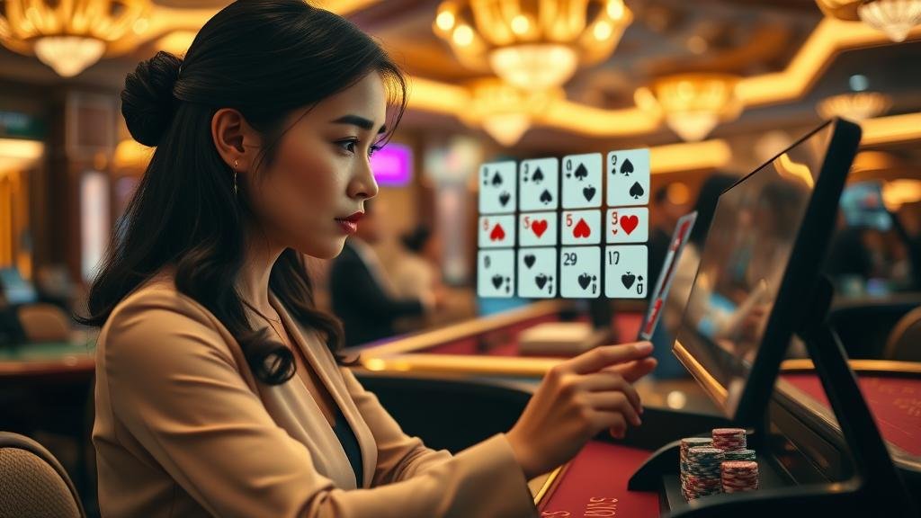 หน้าจอเกมบาคาร่าออนไลน์พร้อมฟีเจอร์สควีซและประกันภัย