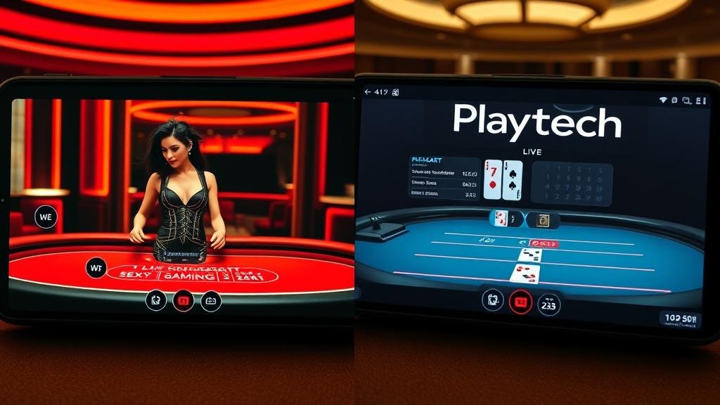 หน้าจอการเล่นบาคาร่าสดบนมือถือ