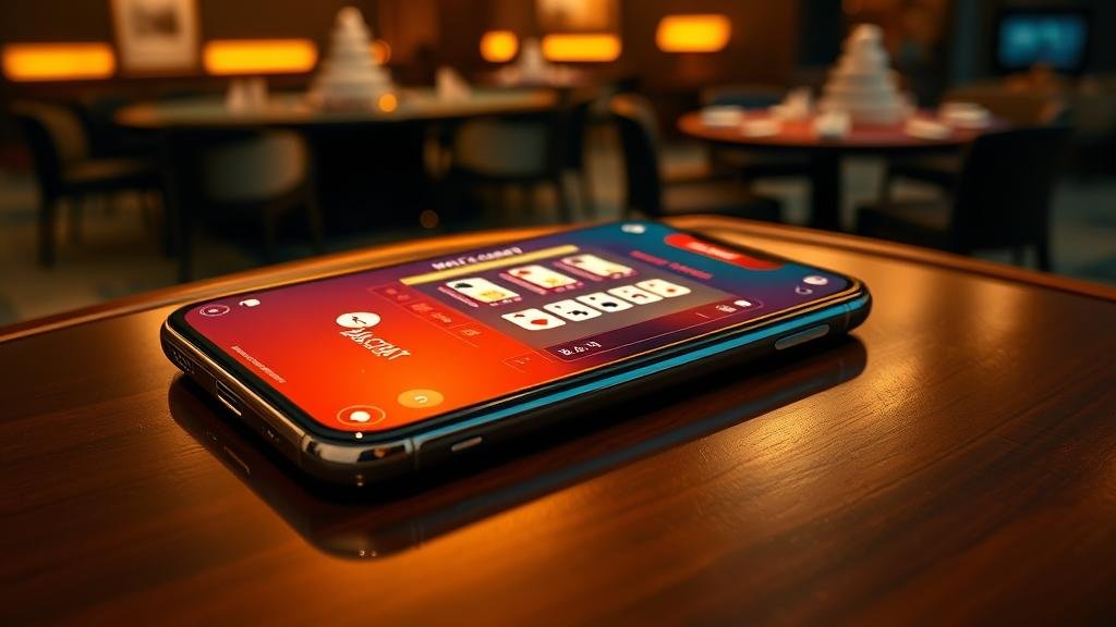 การเลือกห้องบาคาร่าบนแท็บเล็ต