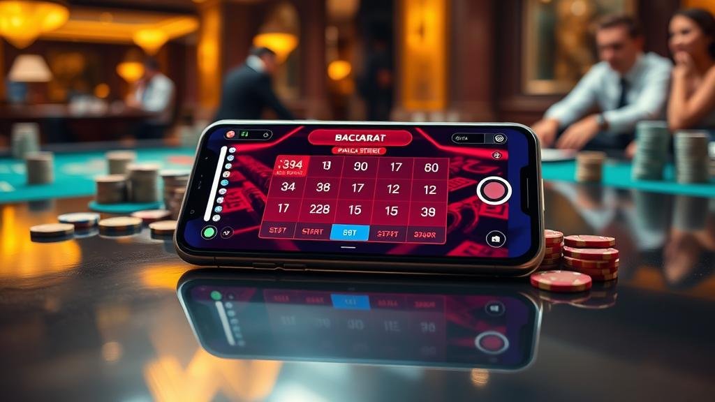 กราฟแสดงเป้าหมายกำไรในการเล่นบาคาร่า