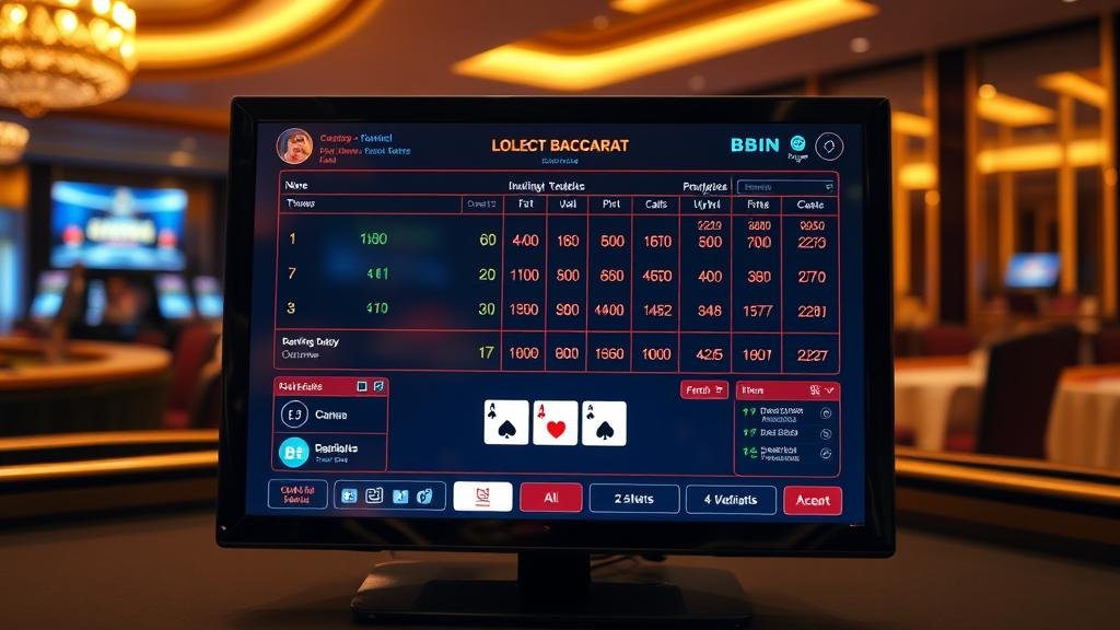 โต๊ะบาคาร่าที่มีการวางเดิมพัน