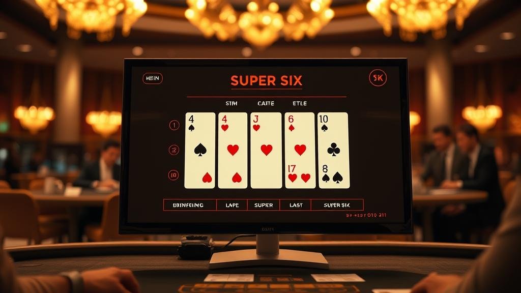 ภาพแสดงมือที่ชนะในบาคาร่า Super Six