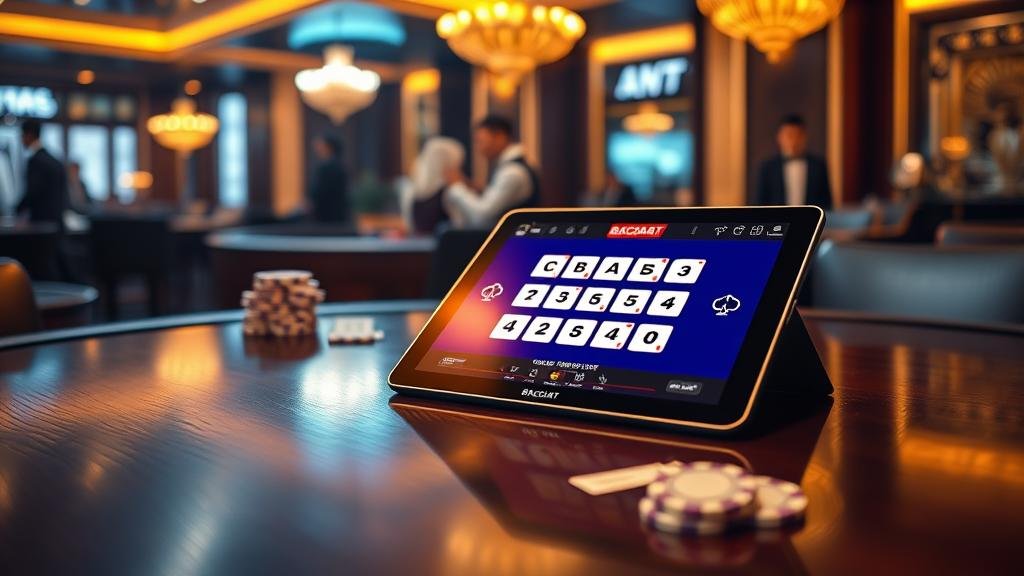 การอ่านเค้าไพ่บาคาร่าบนแท็บเล็ต