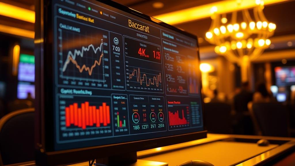 ภาพกราฟบาคาร่าและโต๊ะเดิมพัน