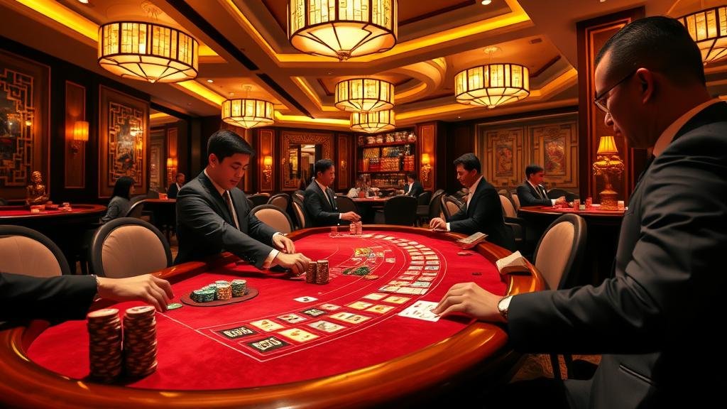 หน้าจอเกมบาคาร่าสดพร้อมข้อมูลสถิติ