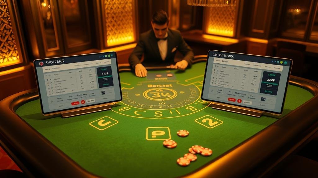 คาสิโนสด: สรุปวิธีเลือกห้องบาคาร่า Evolution, Ezugi, LuckyStreak อ่านสถิติทำกำไร