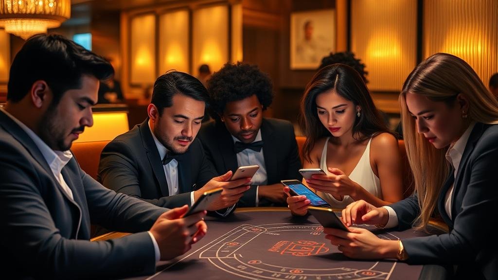 หน้าจอเกมบาคาร่าบนมือถือ