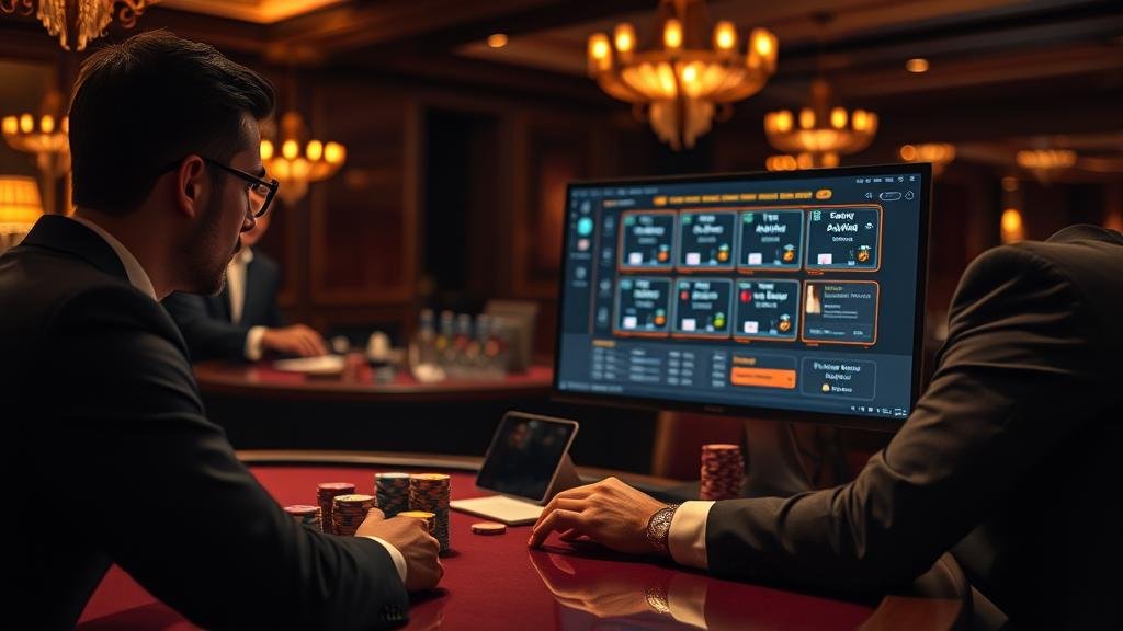 หน้าจอเกมบาคาร่า Portomaso ที่ดูเรียบหรู