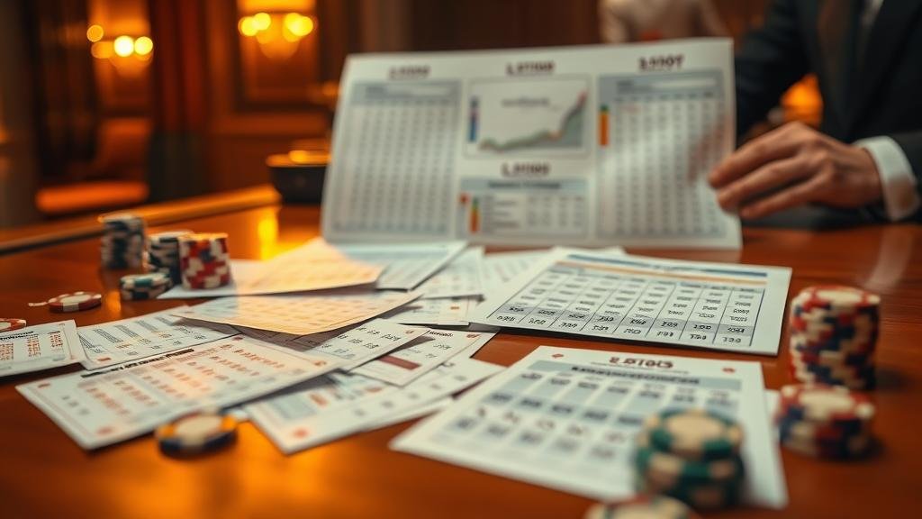 มือถือสลากหวยหุ้นพร้อมตัวเลขนำโชค