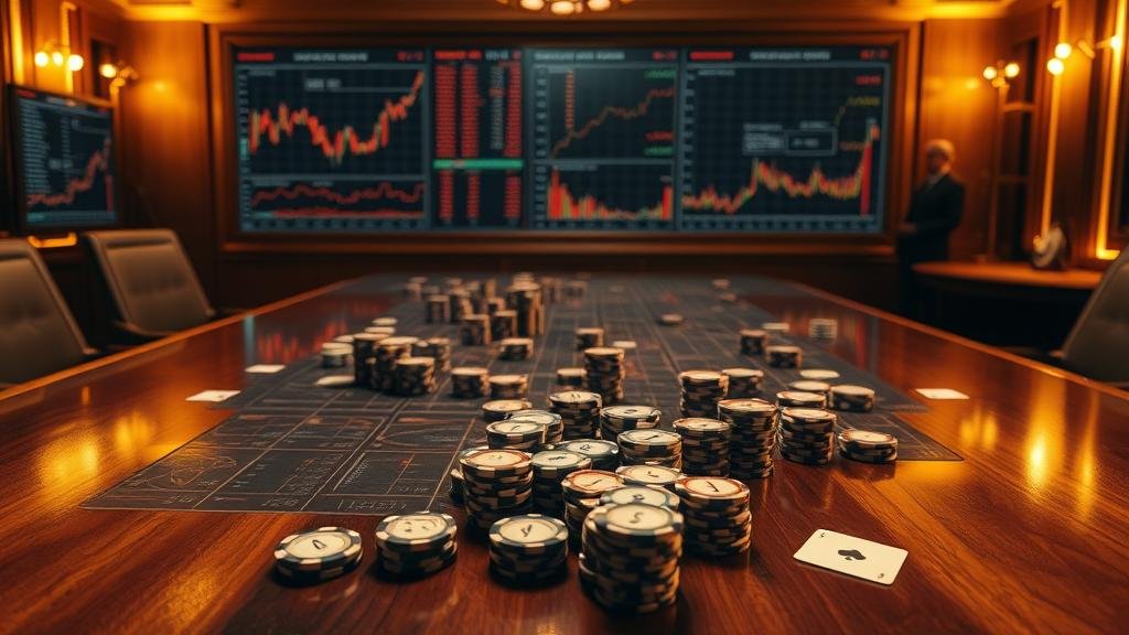 สลากกินแบ่งรัฐบาลไทยผสมผสานกับสัญลักษณ์ตลาดหุ้นต่างประเทศ