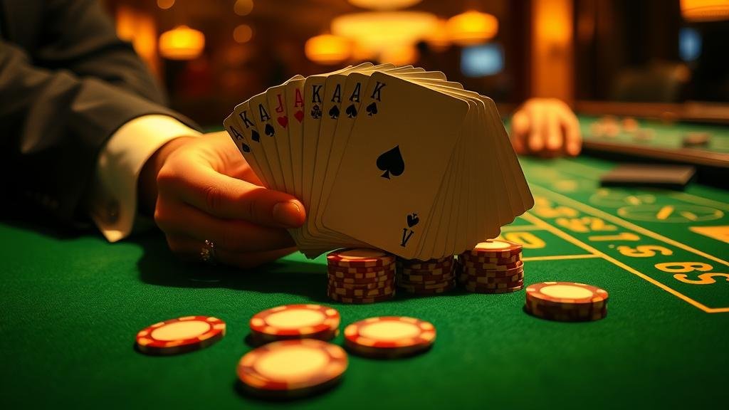 นักพนันวิเคราะห์ไพ่บาคาร่าบนแท็บเล็ต