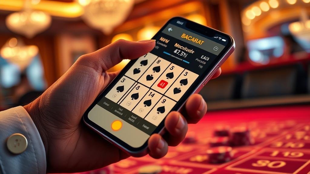 การเลือกห้องบาคาร่าหลายโต๊ะบนแท็บเล็ต