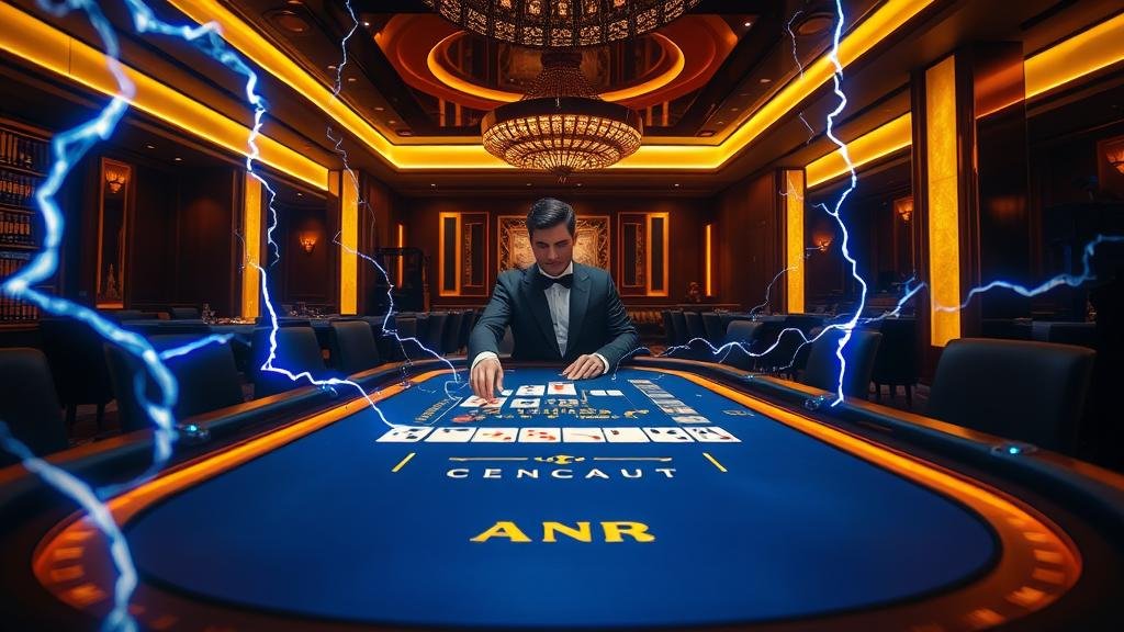 หน้าจอเกมบาคาร่า SA Gaming พร้อมสถิติและเค้าไพ่