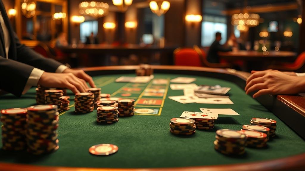 นักพนันมืออาชีพกำลังวิเคราะห์เค้าไพ่บาคาร่า