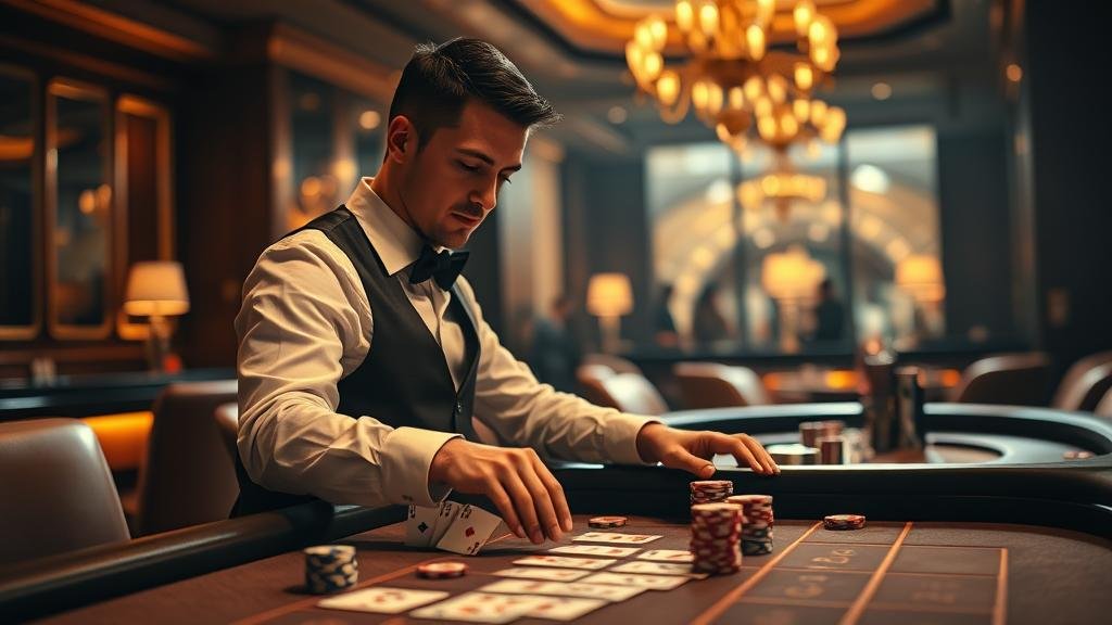 การแสดงผลไพ่และแต้มในเกมบาคาร่าสด