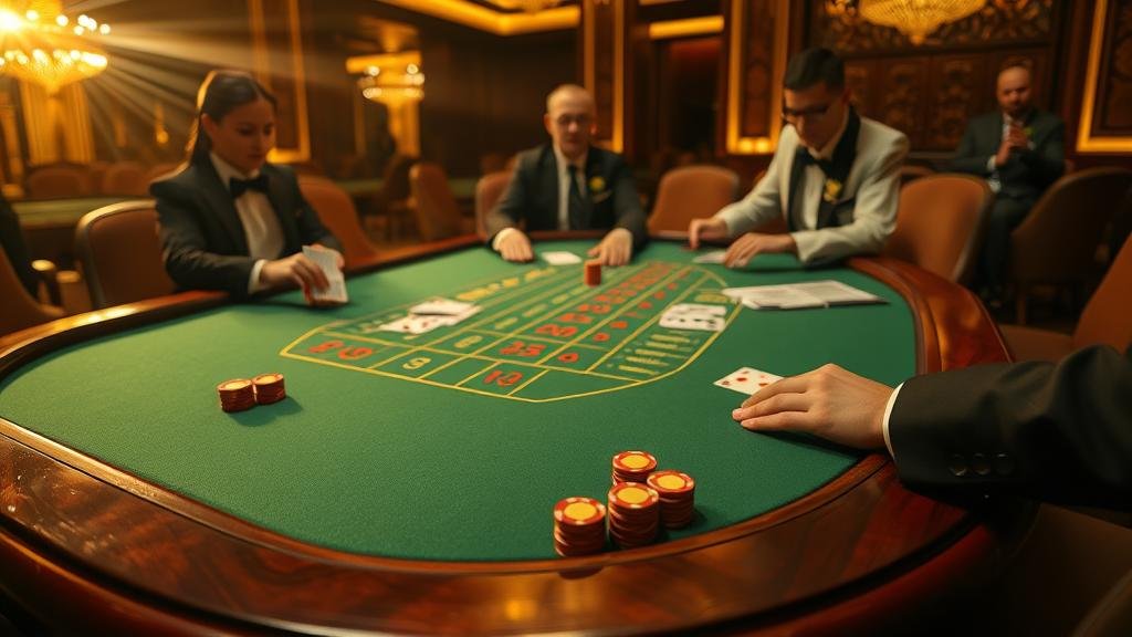 ผู้เล่นบาคาร่าที่กำลังใช้สมาธิในการตัดสินใจวางเดิมพัน