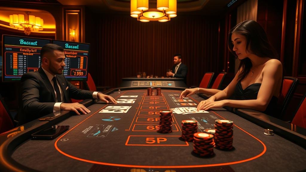 การแจกไพ่บาคาร่าในคาสิโนสด