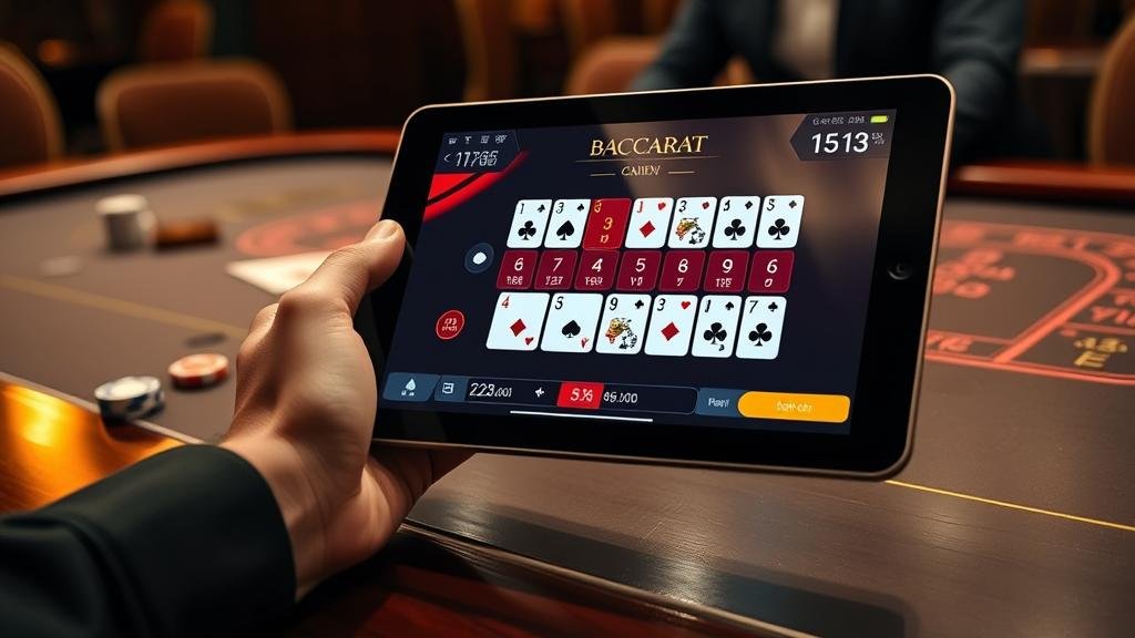 การดูสถิติและเค้าไพ่บาคาร่าบนมือถือ