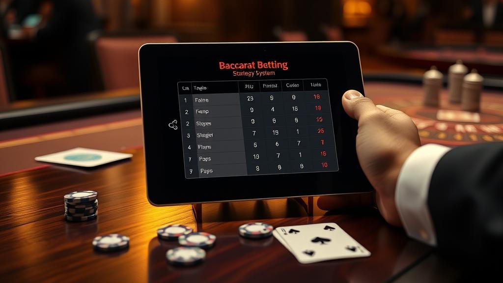 การแสดงผลเค้าไพ่บาคาร่าบนแท็บเล็ต