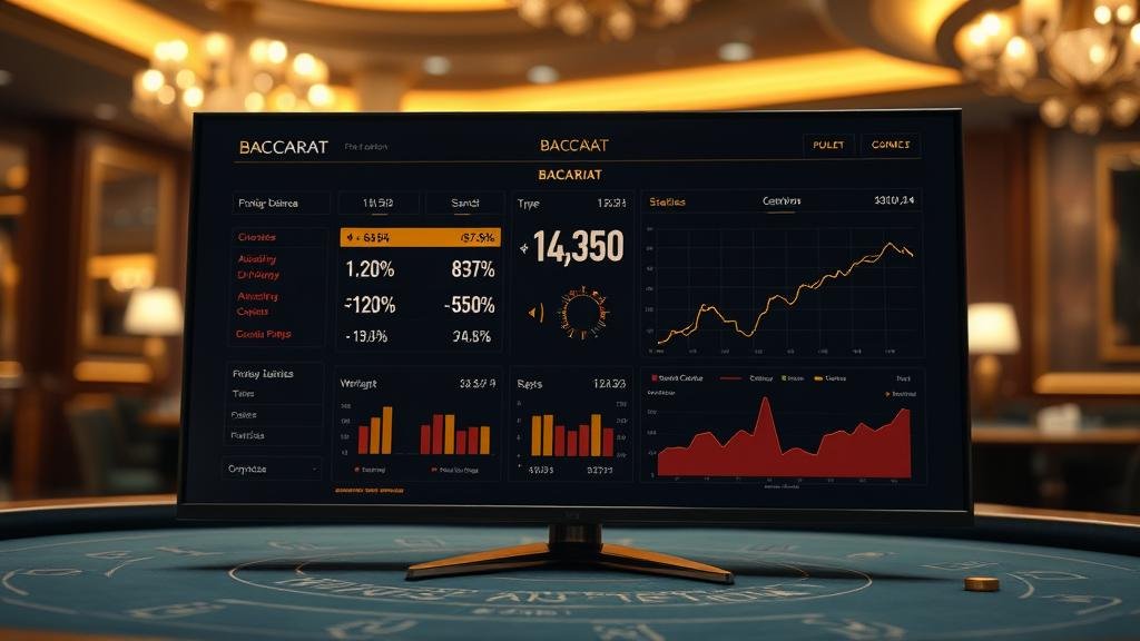 กราฟสถิติแสดงเปอร์เซ็นต์การชนะบาคาร่า