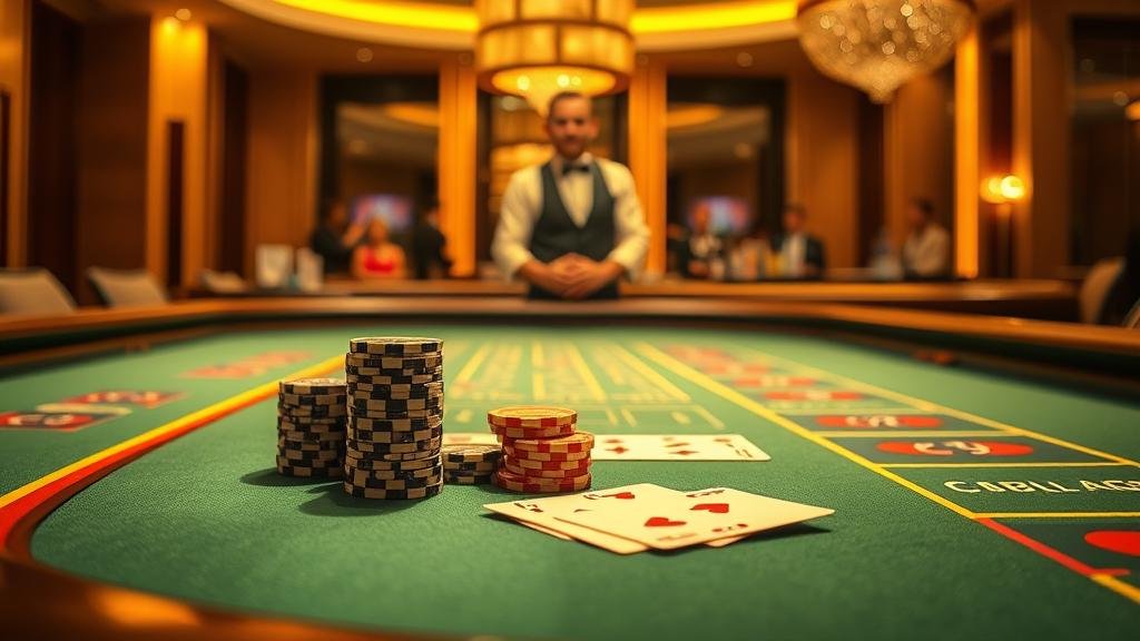 หน้าจอเกมบาคาร่าสดพร้อมสถิติและตัวเลือกการเดิมพัน