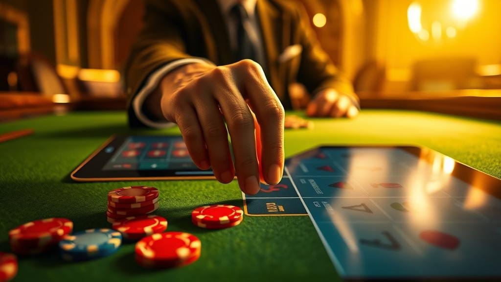 สกอร์บอร์ดบาคาร่าบนแท็บเล็ต