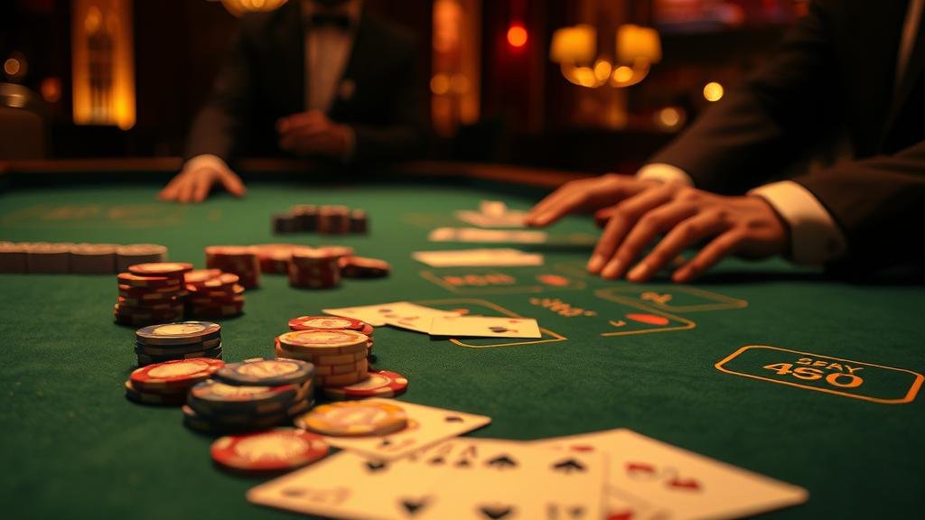 การแจกไพ่บาคาร่าและการแสดงผล